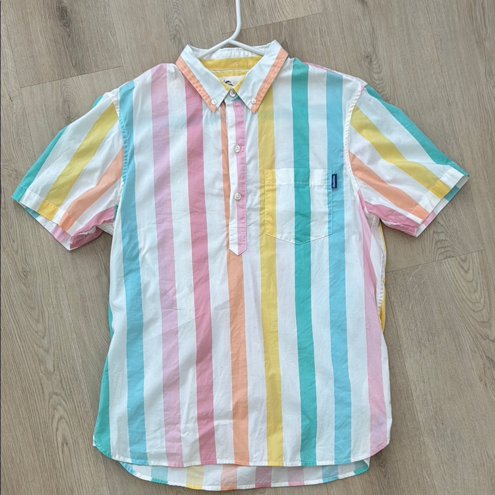 Chubbies Men’s Striped Button-Down Shirt – Size M (New)